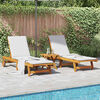vidaXL Ligstoelen 2 st massief acaciahout