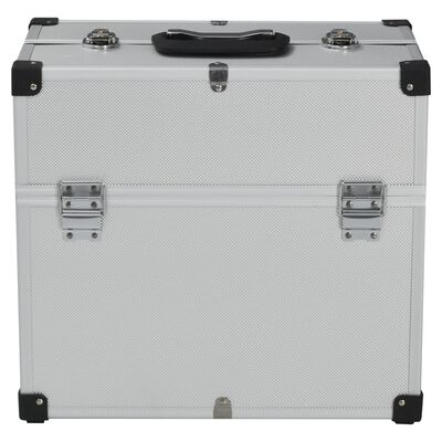 vidaXL Gereedschapskoffer 38x22,5x34 cm aluminium zilverkleurig