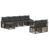vidaXL Tuinbankenset 9 st Grijs poly rattan