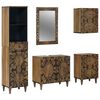 vidaXL Badkamermeubelset 5 st Bruin 62 x 33 x 58 cm Massief Mango Hout
