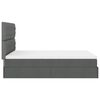 vidaXL Ottoman bed met matras 140x200cm stof donkergrijs