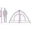 vidaXL Tent 3-persoons snelontgrendeling groen