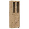 vidaXL Hoge kast FLORIN 60 x 35 x 182 cm Artisan Eiken Bewerkt hout