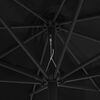 vidaXL Parasol met metalen paal 390 cm zwart