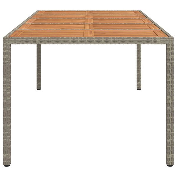 vidaXL Tuin Eettafel Grijs 250 x 100 x 75 cm poly rattan