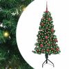 vidaXL Hoek Kunstkerstboom met 150 LED Groen 150 cm PVC en Metaal