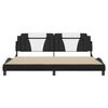 vidaXL Bedframe "Viana" met LED zonder matras zwart en wit 200x200 cm
