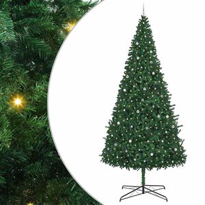 vidaXL Kerstboom met decoratieve slingerlichten Groen 400 cm PVC