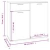 vidaXL Dressoir 80x36x75 cm bewerkt hout grijs sonoma eikenkleurig