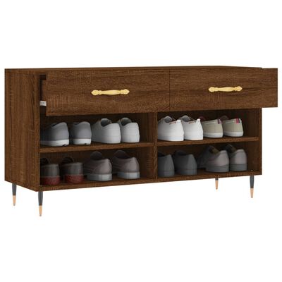 vidaXL Schoenenbank 102x35x55 cm bewerkt hout sonoma eikenkleurig