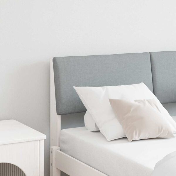 vidaXL Gestoffeerd hoofdbord Lichtgrijs 120 cm Massief grenenhout