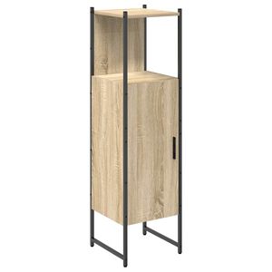 vidaXL Badkamer Kast met opslag Beige 33 x 33 x 120.5 cm Bewerkt hout