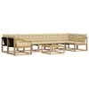 vidaXL Buiten bankenset 8 st Wit en Beige
