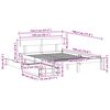 vidaXL Bedframe zonder matras massief grenenhout 140x190 cm