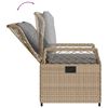 vidaXL Tuinstoelen 2 st verstelbaar poly rattan beige