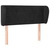 vidaXL Hoofdbord met randen 103x23x78/88 cm fluweel zwart