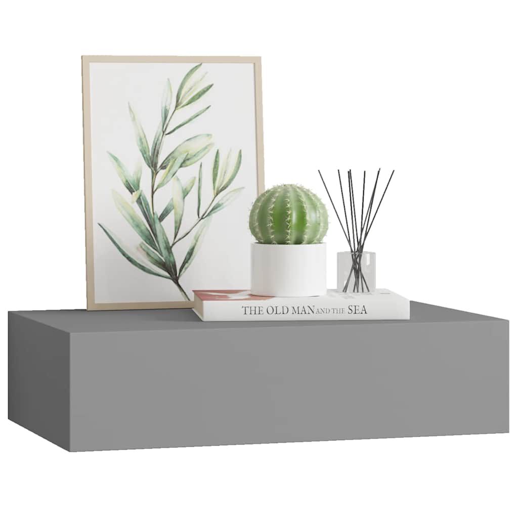 Wandschappen 2 st met lade 60x23,5x10 cm MDF zwart kopen Wandschappen 2 st met lade 60x23,5x10 cm MDF zwart kopen