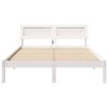 vidaXL Bedframe met hoofdeinde Wit 120 x 200 cm Massief grenenhout