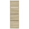 vidaXL Schoenenkast met 4 klaplades 60x34x187,5 cm sonoma eikenkleurig