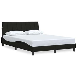 vidaXL Bedframe zonder matras "Hanko" stof zwart 140x190 cm