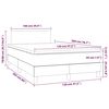 vidaXL Boxspring met matras stof blauw 120x200 cm