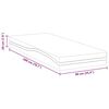 vidaXL Matras Wit en zwart 90 x 200 cm Jacquard stof