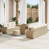 vidaXL Tuin Sofa Set met kussen met opslag 10 pcs Beige poly rattan