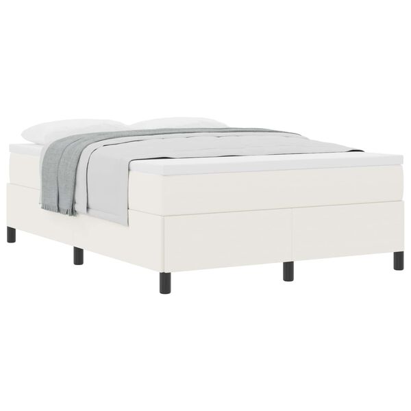 vidaXL Boxspringbed Cr&egrave;me 140 x 200 cm Fluweel