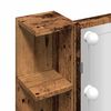 vidaXL Spiegelkast met LED-verlichting 70x16,5x60 cm oud houtkleurig