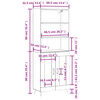 vidaXL Hoge kast 69,5x34x180 cm bewerkt hout wit