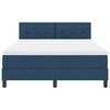 vidaXL Boxspring bed met matras met hoofdeinde Blauw 160 x 200 cm Stof