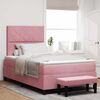 vidaXL Boxspring bed met matras Roze 120 x 190 cm Fluweel