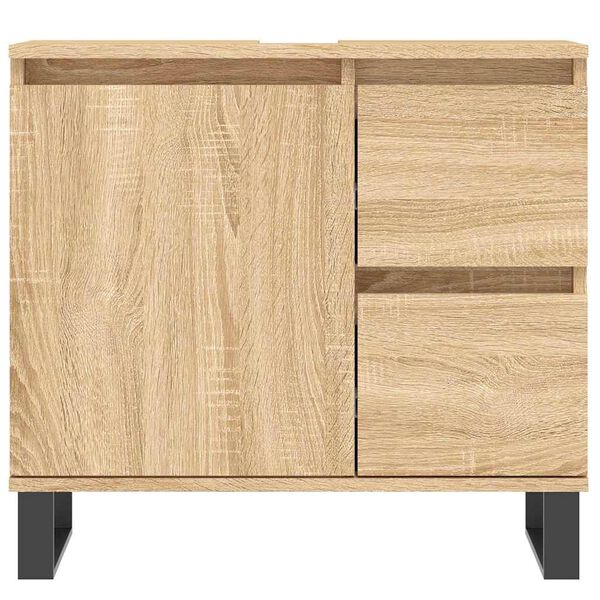 vidaXL Badkamerkast 65x33x60 cm bewerkt hout sonoma eikenkleurig