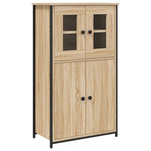 vidaXL Hoge kast 62x32x106,5 cm bewerkt hout sonoma eikenkleurig