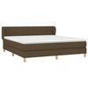 vidaXL Boxspring met matras stof donkerbruin 160x200 cm