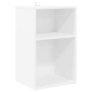 vidaXL Platenkast Wit 38 x 33 x 61 cm Bewerkt hout