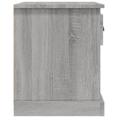 vidaXL Nachtkastje 39x39x47,5 cm bewerkt hout grijs sonoma eikenkleur