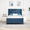 vidaXL Boxspring bed met matras met hoofdeinde Blauw 140 x 200 cm Stof