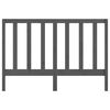 vidaXL Hoofdbord 126x4x100 cm massief grenenhout grijs