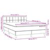 vidaXL Boxspring met matras fluweel lichtgrijs 140x210 cm