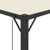 vidaXL Prieel met lamellendak 3x3 m stof en aluminium crèmekleurig
