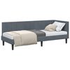 vidaXL Hoekbedframe Donkergrijs 80 x 200 cm Fluweel