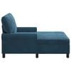 vidaXL Chaise Lounge met kussen Blauw 91 x 157 x 91 cm Fluweel