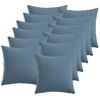vidaXL Kussensloop 12 st HEERLEN Jeans Blauw 50 x 50 cm Stof