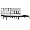 vidaXL Bedframe massief grenenhout zwart 200x200 cm
