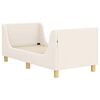 vidaXL Peuterbedframe met hoofdbord Crème 70 x 140 cm Schapenstof