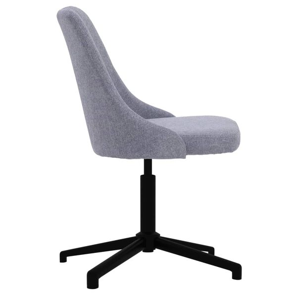 vidaXL Kantoorstoel draaibaar stof lichtgrijs