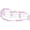 vidaXL Ottoman bed met matrassen en LED's 180x200cm stof cr&egrave;mekleurig