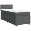 vidaXL Boxspring met matras stof donkergrijs 80x200 cm
