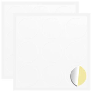 vidaXL Sticker 2 st Wit &Oslash; 20 x 0,5 mm Papier